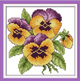 Набір для вишивання за нанесеною на канву схемою "The flower of happihess 1". AIDA 14CT printed 17*17 см - зображення 1