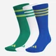 Набор женских носков высоких хлопковых Adidas KE5505 37-39 3 пары Зеленый/Синий/Белый (4068819683216) - изображение 1
