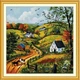 Набір для вишивання за нанесеною на канву схемою "Spring Hills". AIDA 14CT printed 55*55 см - зображення 1