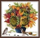 Набор для вышивания по нанесённой на канву схеме "Sparrow and Flowers".AIDA 14CT printed , 38*37 см - изображение 1