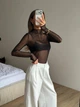 Базовые женские классические брюки белые 42-44 р4942.391 - изображение 5