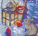 Набор для вышивания по нанесённой на канву схеме "Christmas stocking (3)". AIDA 14CT printed 42*60 см - изображение 5