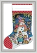 Набір для вишивання за нанесеною на канву схемою "Christmas Stocking-chant". AIDA 14CT printed, 34*50 см - зображення 1