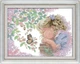Набор для вышивания по нанесённой на канву схеме "The little girl with butterfly".AIDA 14CT printed , 38*30 с - изображение 1