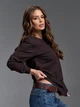 Толстовка ISSA PLUS 15496 XXL темно-коричнева (issa2007682783120) - зображення 2