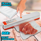 Вакуумный упаковщик для продуктов Vacuum F-packs Pro Вакууматор 90 Ватт Белый с Оранжевым + 20 пакетов 25х17см - изображение 1