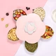 Вращающаяся складная конфетница с подставкой для телефона Candy Box Flower для конфет и фруктов Розовый - изображение 2