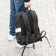 Рюкзак спортивный городской Virat Black с отделом для обуви, Оксфорд 1000D, 26 л, черный, со светоотражателями - изображение 8