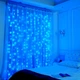 Гірлянда штора водоспад 320LED синій світло 3х2м для прикраси інтер'єру - зображення 5