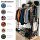 Двойная стальная стойка вешалка для одежды и обуви с полкой RZTK Loft Black - изображение 3