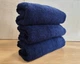Набор турецких махровых однотонных полотенец Zeron 3 штуки 50х90 Dark Blue плотность 500 г/м2 - изображение 2