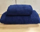 Набор турецких махровых однотонных полотенец Zeron 50х90+70х140 Dark Blue плотность 500 г/м2 - изображение 1