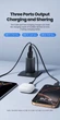 Швидкий Мережевий зарядний пристрій Toocki 65W GaN 1 USB + 2 Type-C PD3.0 QC Швидка Зарядка Power Delivery 3.0 Quick Charge - зображення 4