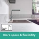 Змішувач hansgrohe Talis M54 для кухонної мийки з висувним душем, хром 72809000 - зображення 6