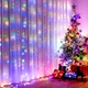 Светодиодная гирлянда-занавес RGB с USB-питанием 400 LED 3x2м с пультом ДУ для новогоднего декора бронзовый Снеговик - изображение 9