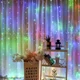 Гірлянда штора водоспад 320LED RGB 2х1.5м із живленням від USB для новорічного прикраси інтер'єру - зображення 9