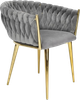 Krzesło welurowe Hedo Glamour Szare (5907184130132) - obraz 2
