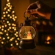 Музыкальный фонарь Снеговик светодиодный теплый белый с питанием от батареек и USB для новогоднего декора - изображение 2