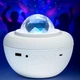 Ночник проектор зоряного неба з колонкою Bluetooth та пультом дистанційного керування акумуляторний білий RGB світлодіодний - зображення 1