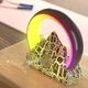 Настільна лампа нічник з бездротовою зарядкою світлодіодна RGB акумуляторний білий AD-2272 з колонкою та будильником - зображення 6