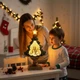 Новогодний светильник Елка с музыкой 5 мелодий LED фонарь на батарейках и USB зелёный пластиковый - изображение 2