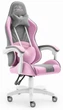 Крісло геймерське комп'ютерне Hell's Rainbow Pink-Grey тканина (5904204981392) - зображення 2