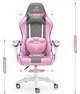 Крісло геймерське комп'ютерне Hell's Rainbow Pink-Grey тканина (5904204981392) - зображення 10