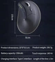 Вертикальная мышь беспроводная JOMAA D1527 аккумулятором RGB подсветкой 2,4G+Bluetooth - изображение 12