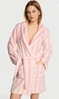 Халат Victoria's Secret, рожево-біла полоска, розмір M/L, Cozy Plush Robe (27161697) - зображення 1
