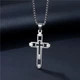 Кулон у вигляді хреста з гіпоалергенної нержавіючої сталі Hollowcross, сріблястий - зображення 2