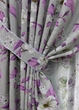 Комплект штор VR-Textil Лен Прованс 100х265 2шт и Тюль 300х265 1820ш-1367т Серый с фиолетовым и белым 71-108/1 - изображение 4