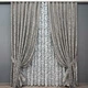 Комплект штор VR-Textil Жакард Вензель 150х270 2шт і Тюль 400х270 293ш-1147т Сірий з білим 71-098/3 - зображення 1