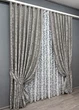Комплект штор VR-Textil Жакард Вензель 150х270 2шт і Тюль 400х270 293ш-1147т Сірий з білим 71-098/3 - зображення 2