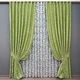 Комплект штор VR-Textil Жакард Вензель 150х270 2шт і Тюль 500х270 297ш-1147т Салатовий з білим 71-095/4 - зображення 1
