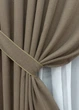 Комплект готовых штор VR-Textil Лен-блэкаут Лен Мешковина № 825ш Темный беж 100х270см 2 шт (31-325) - изображение 5