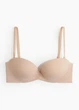 Бюстгальтер балконет невидимка супер push-up со съемными бретелями H&M 75B бежевый (13708) - изображение 2