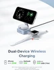 Беспроводное зарядное устройство Ugreen W752 2-in-1 Magnetic Wireless Charger 25W QI2.2 Starlight Blue (UGR-55960B) - изображение 4