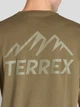 Футболка хлопковая длинная мужская Adidas Terrex Mountain Graphic KD4325 M Зеленая с принтом (4068821915725) - изображение 5
