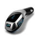 FM модулятор Bluetooth FM-X5 5524 автомобільний трансмітер у прикурювач hands free адаптер для авто бездротове відтворення музики LED дисплей USB зарядка 5V 1A Bluetooth модулятор для машини - изображение 1