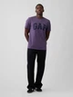 Футболка хлопковая длинная мужская GAP 670073190 XL Фиолетовая (1159853280) - изображение 3