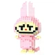 3D-конструктор LABUBU Soft Pink, 150 деталей, для розвитку креативного мислення, Світло-рожевий - зображення 2