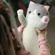 Мягкая игрушка Кот Батон 110 см, плюшевая подушка для сна и отдыха, Серый - изображение 4