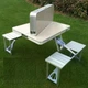 Раскладной стол со стульями Picnic Table, алюминиевый стол-чемодан для пикника и кемпинга - изображение 4