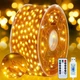 Світлодіодна гірлянда “Роса” 100 м, теплий жовтий LED, мідний дріт - зображення 1