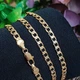 Цепочка Xuping Jewelry 4мм 55см медицинское золото позолота 18К панцирное плетение ц825 - изображение 3