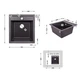 Кухонная мойка Lidz 460х515/200 GRF-13 (LIDZGRF13460515200) - изображение 2