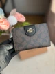 Кошелек coach medium corner zip wallet натуральная кожа + подарочная упаковка - изображение 5
