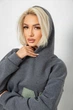 Худи женский с капюшоном на флисе серый 257R335 Ager S-L - изображение 7