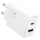 Мережевий зарядний пристрій Hoco N71 Nuevo GaN PD30W+QC3.0 (white) - зображення 1
