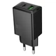 Мережевий зарядний пристрій Hoco N71 Nuevo GaN PD30W+QC3.0 (black) - зображення 3